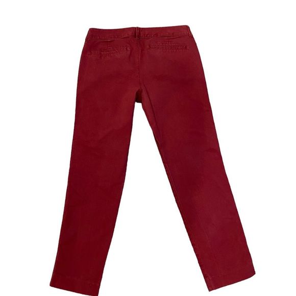 Old Navy PIxie Stretch Straight Leg Pants, Burgundy, Size 8 Regular - Picture 6 of 8